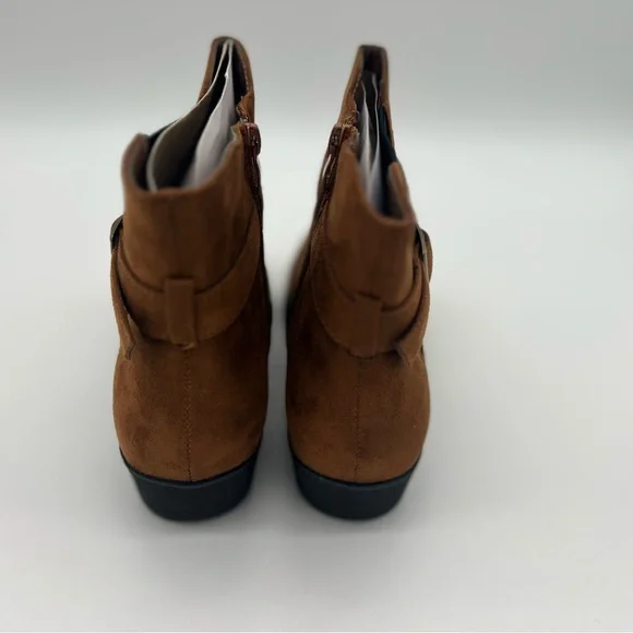 Avenue CLOUDWALKERS WIDE FIT ANKLE BOOT KEEGAN IN BROWN, SIZE 9 - Picture 4 of 6